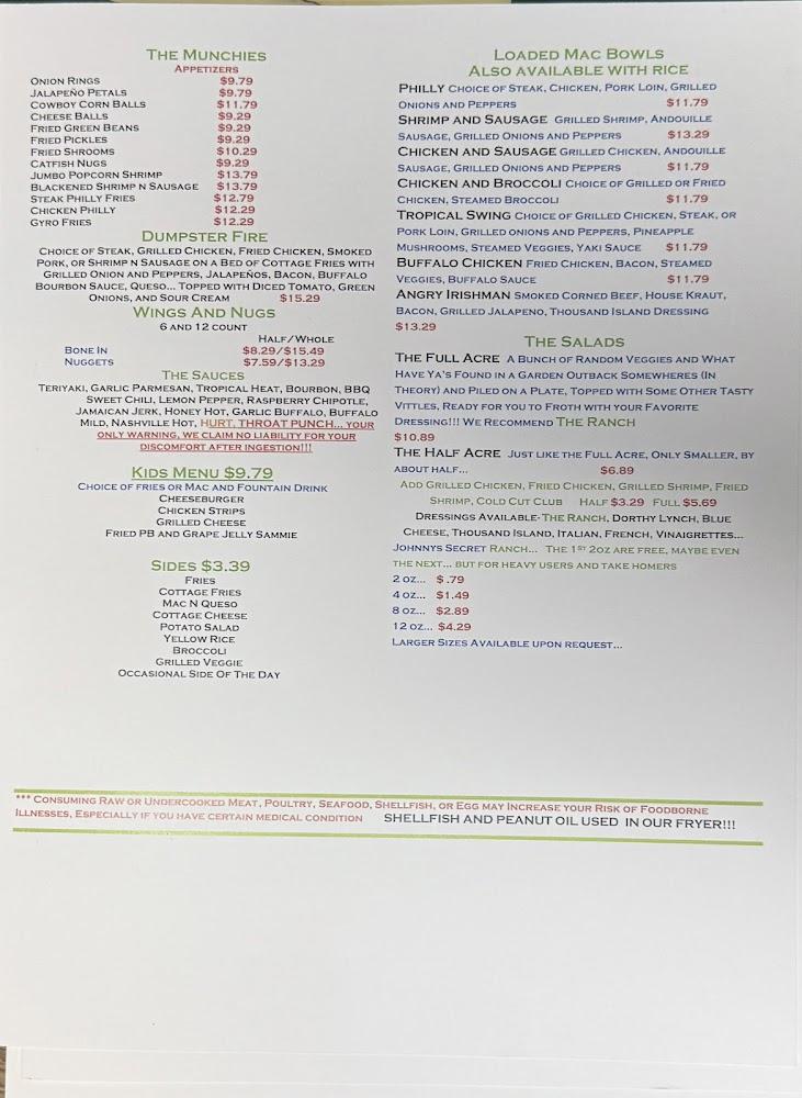 Clear Creek Menu image 1