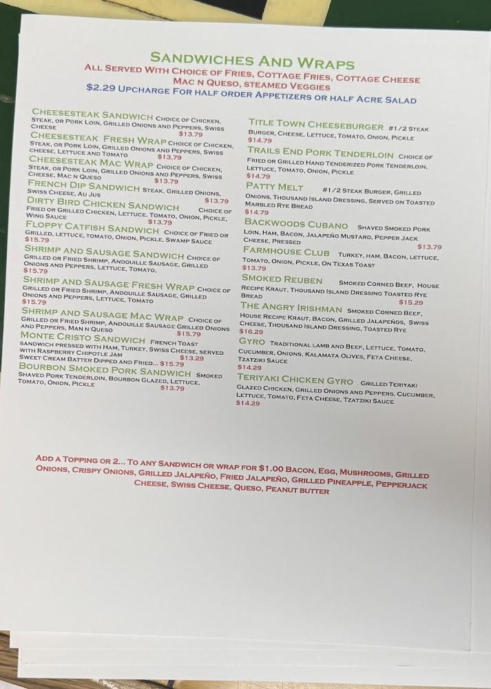 Clear Creek Menu image 2